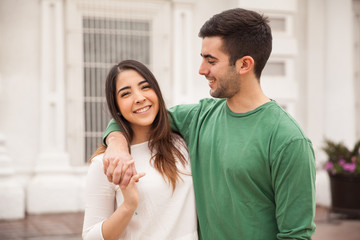 Beautiful Latin girl and her boyfriend