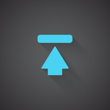 Flat Upload web app icon on dark background