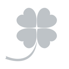 Fototapeta na wymiar Stylized icon of a colored clover leave on a white background