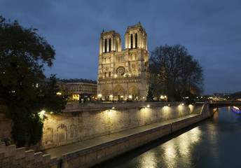 Fototapeta na wymiar Notre dame Cathedral, Paris, Ile de France, France