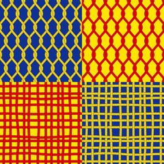 Set of seamless patterns with ropes