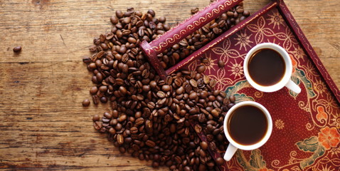 frischer Kaffee, Kaffeebohnen