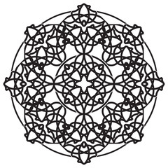 black ornamental mandala