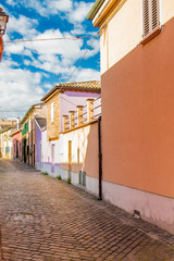 narrow streets of village of fishermen