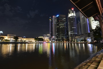Fototapeta na wymiar Singapore waterfront at marina bay