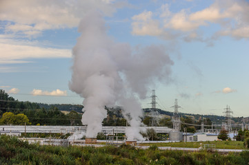 Fototapeta na wymiar Geothermale Energie Erdwärme 