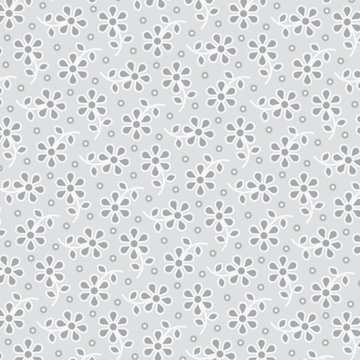 grey eyelet floral pattern