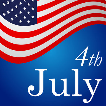 Icono plano 4th July en bandera USA #1