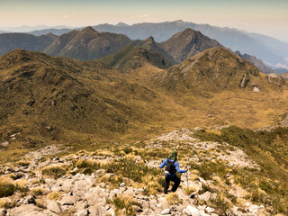 Fototapeta premium Mountaineering trekking landscape