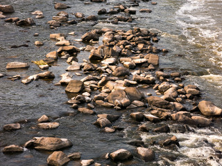 Rocks on water