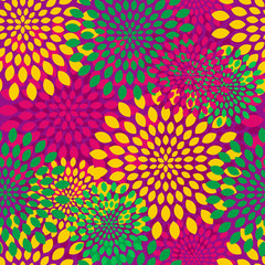Cotton fabric Vector modern seamless flowers pattern background