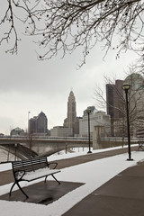 Solitude on a snowy day in Columbus, Ohio