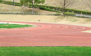 Obraz premium Track and field stadium / 陸上競技場