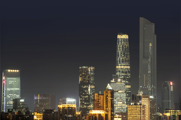 Fototapeta na wymiar Skyline of Guangzhou city