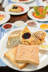 breakfast at the luxury hotel