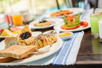 breakfast at the luxury hotel