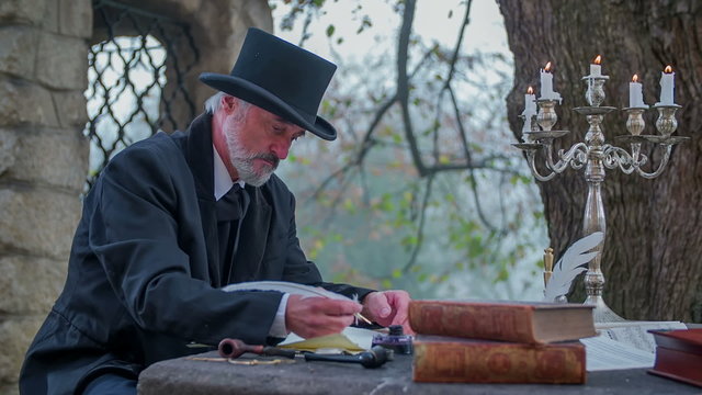 Writers spot under the big tree on the garden 