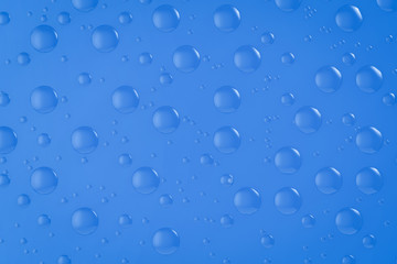 water drop on blue background