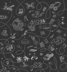 Set Doodle Elements of Online Networking