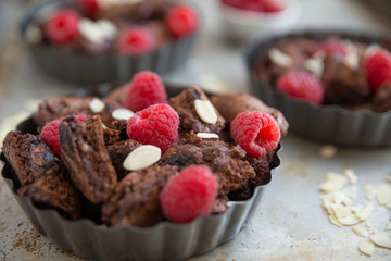 Schokoladenschmarrn mit Himbeeren 