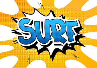 Surf - Comic book style word.
