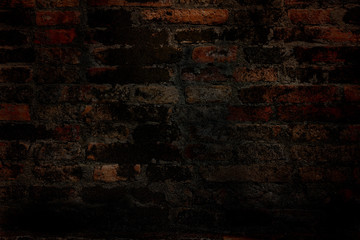 Old brick grunge pattern dark abstract background