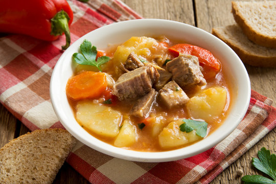 stew with meat and vegetables