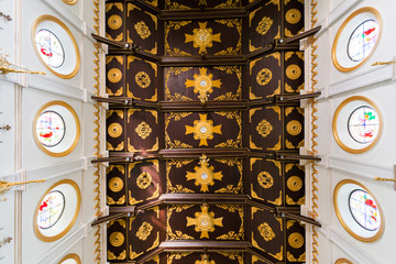 Classic ceiling of Christ church in thailand