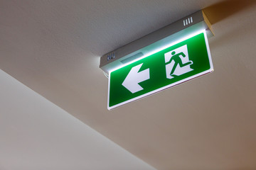 Fire exit light sign