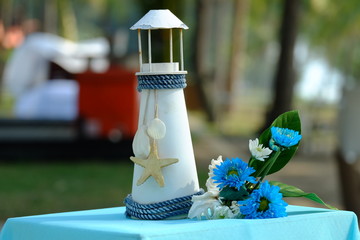 toy lighthouse for sea decoration theme 