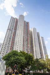 Tall Highrise Housing in Hong Kong