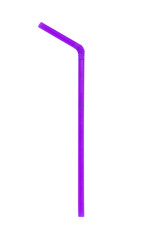 Purple straw isolated on white