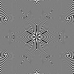Black and White Abstract Striped Background. Vector Illustration