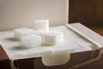 White sugar cubes