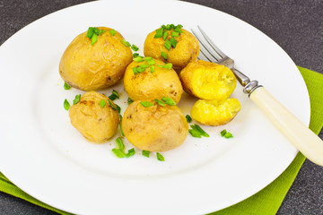 Potatoes with Butter and Green Onion