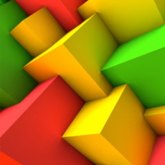Abstract background with colorful cubes