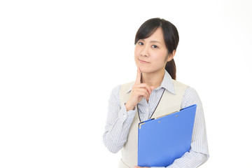 微笑むビジネスウーマン