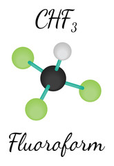 CHF3 fluoroform molecule