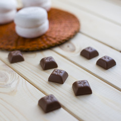 White Marshmallow background.