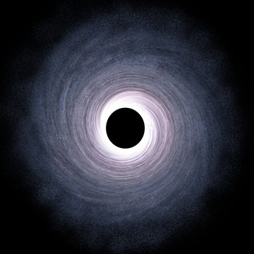 Fototapeta Massive Black Hole at Center of Galaxy - 3D Rendered Digital Illustration