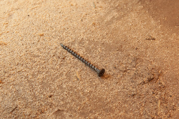 A screw.Furniture assembly.Furniture fittings