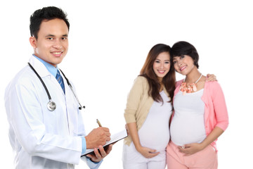 Fototapeta premium medical doctor with pregnant woman