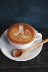 coffee latte art in coffee shop