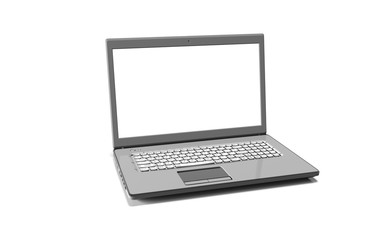 laptop isolated on white with clipping path