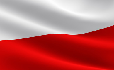 Fototapeta na wymiar Flag of Upper Austria state of Austria