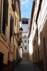 Narrow street in the Albaicin, Granada.