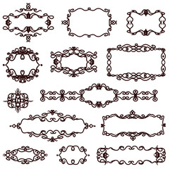 Fototapeta premium borders and monograms in vintage style