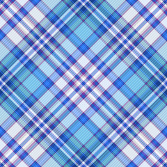 Seamless blue, violet and white diagonal pattern