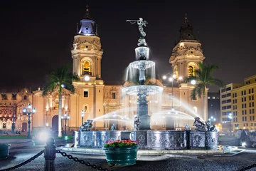 Fototapete Südamerika Basilica Cathedral, Lima