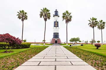 Zelfklevend Fotobehang Lighthouse in Miraflores © saiko3p